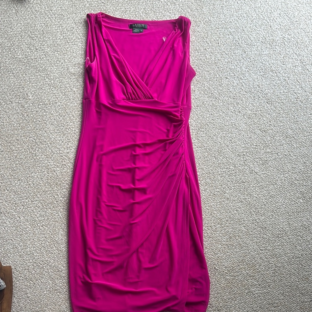 Lauren Ralph Lauren Pink Midi Dress